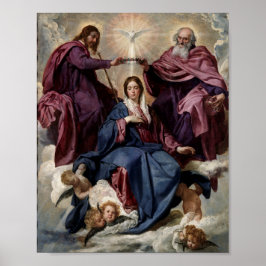 Krönung der Jungfrau Mary Religious Jesus Trinity Poster