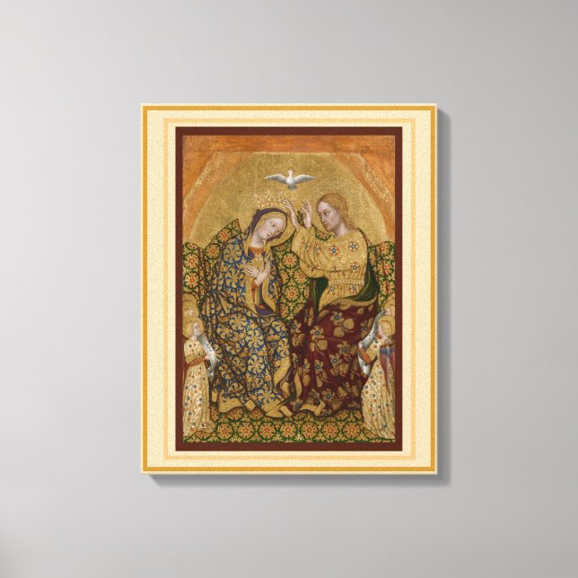 Krönung der Jungfrau Stretched Canvas Print Leinwanddruck (Vorderseite)