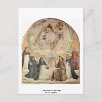 Krönung der Jungfrau von Fra Angelico Postkarte