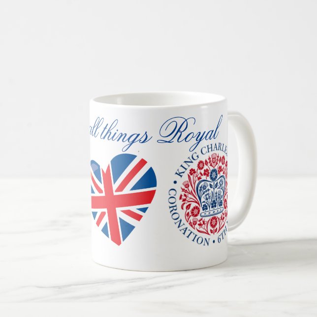 Krönung des King Charles III Celebration Cup Kaffeetasse (VorderseiteRechts)