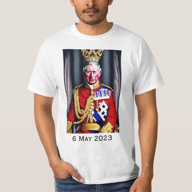Krönung des T - Shirt König Charles III (Vorderseite)