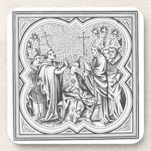 Krönung von Karl der Große (742-814) nach einem Untersetzer (Vorderseite)