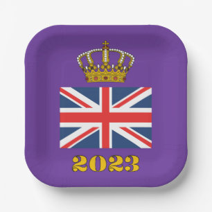 Krönung von König Charles III 2023 UK Britische Kr Pappteller