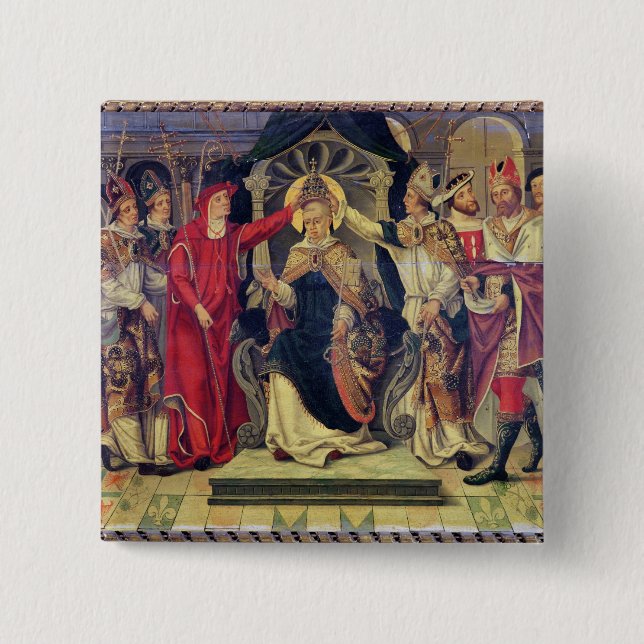 Krönung von Papst Celestine V im August 1294 Button (Vorderseite)