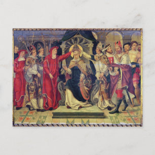 Krönung von Papst Celestine V im August 1294 Postkarte
