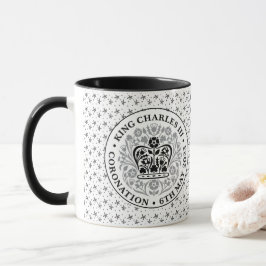 Krönungsemblem des Königs Charles III Tasse