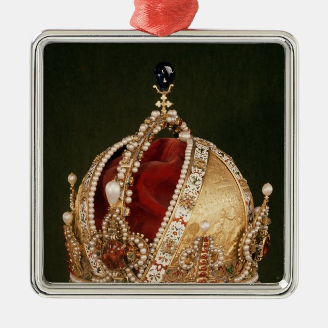 Krönungskrone von Rudolph II, c.1576 Silbernes Ornament (Vorne)