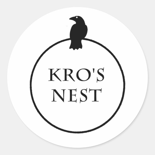KROs Nest Clear Classic Round-Aufkleber Runder Aufkleber (Vorderseite)