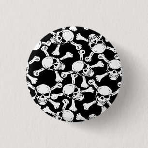 KROSSBONNENPATTER FÜR GOTHISCHE SKULLE BUTTON