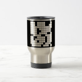 KROSSWORT PUZZLE PATTERN GRAPHICS SPIELE SPASS WOR REISEBECHER