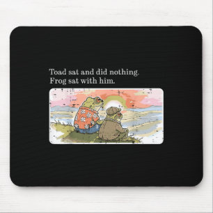 Kröte saß, tat nichts, Frosch saß bei lustigen Män Mousepad