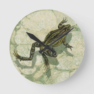 Kröte Swinning im Wasser Runde Wanduhr