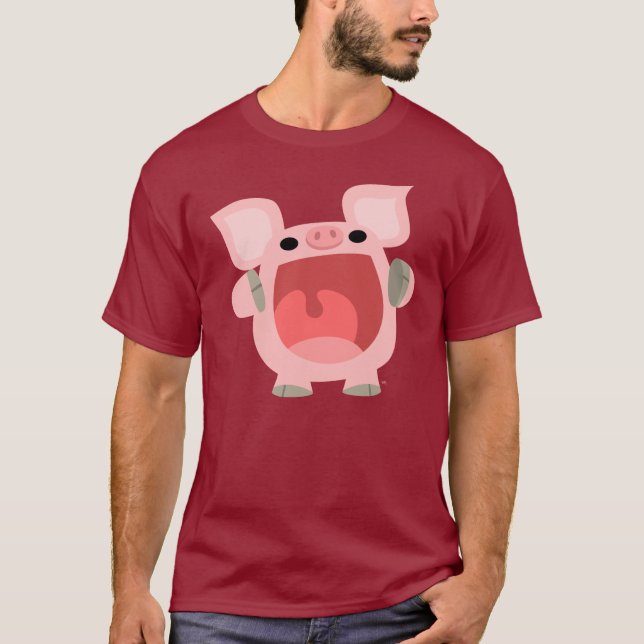 "KROUIK-KROUIK ! ! !" T-shirt mignon de porc de (Devant)