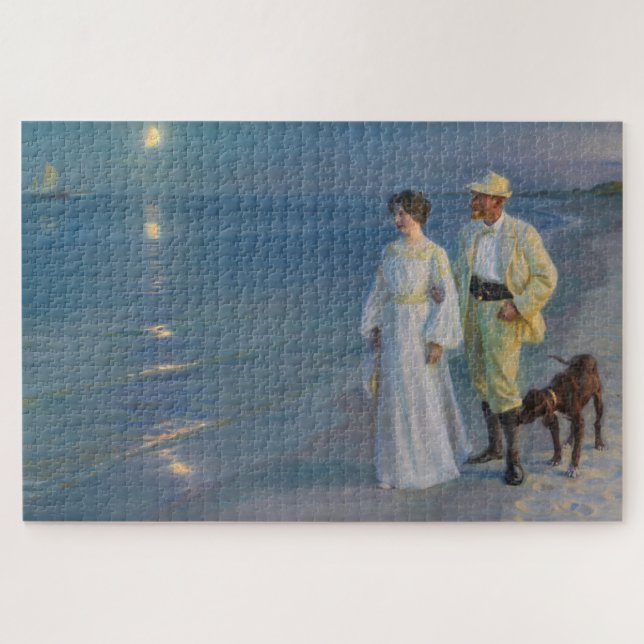 Kroyer - Der Künstler und seine Ehefrau am Strand (Horizontal)