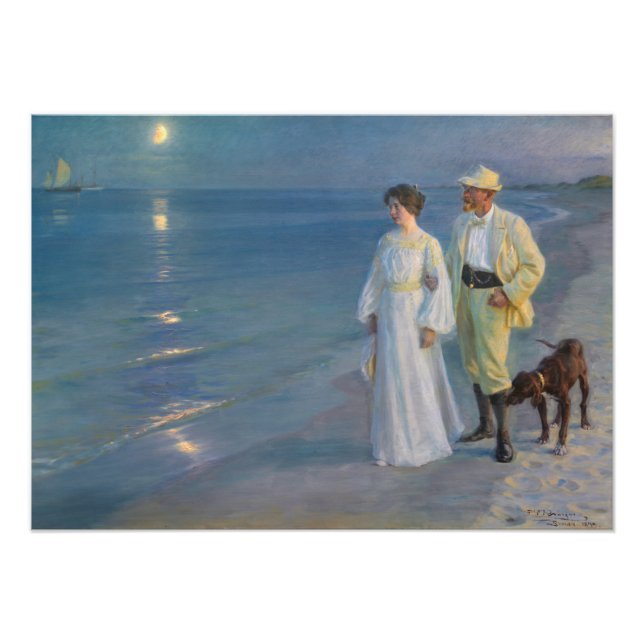 Kroyer - Der Künstler und seine Ehefrau am Strand Fotodruck (Vorne)