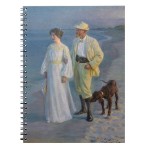 Kroyer - Der Künstler und seine Ehefrau am Strand Notizblock