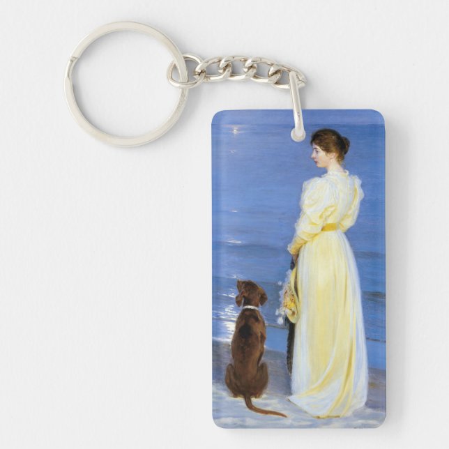 Kroyer - Die Ehefrau und der Hund des Künstlers an Schlüsselanhänger (Vorderseite)