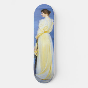 Kroyer - Die Ehefrau und der Hund des Künstlers an Skateboard