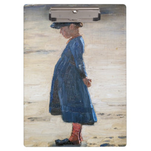 Kroyer - Kleines Mädchen am Strand von Skagen Klemmbrett