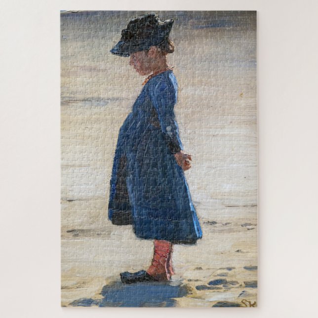 Kroyer - Little Girl stehend am Skagen Beach (Vertikal)