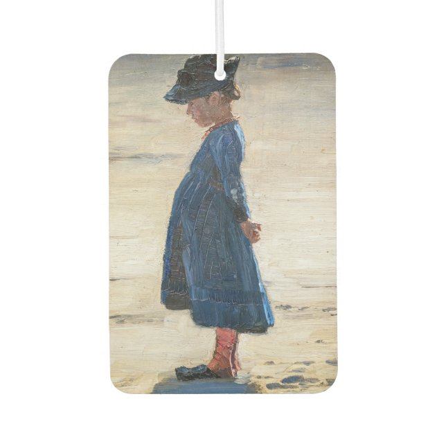 Kroyer - Little Girl stehend am Skagen Beach Autolufterfrischer (Vorderseite)