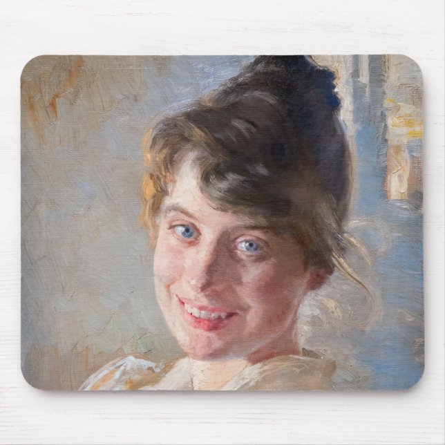 Kroyer - Portrait der Ehefrau Marie der Künstlerin Mousepad (Vorne)