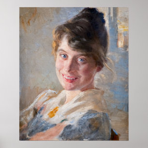 Kroyer - Porträt der Künstlersfrau Marie Poster