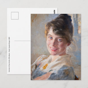 Kroyer - Porträt der Künstlersfrau Marie Postkarte