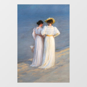 Kroyer - Sommer-Abend am Skagen Beach Closesion Fensteraufkleber