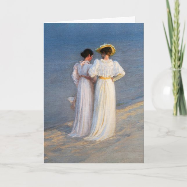 Kroyer - Sommer-Abend am Skagen Beach Closesion Karte (Vorderseite)