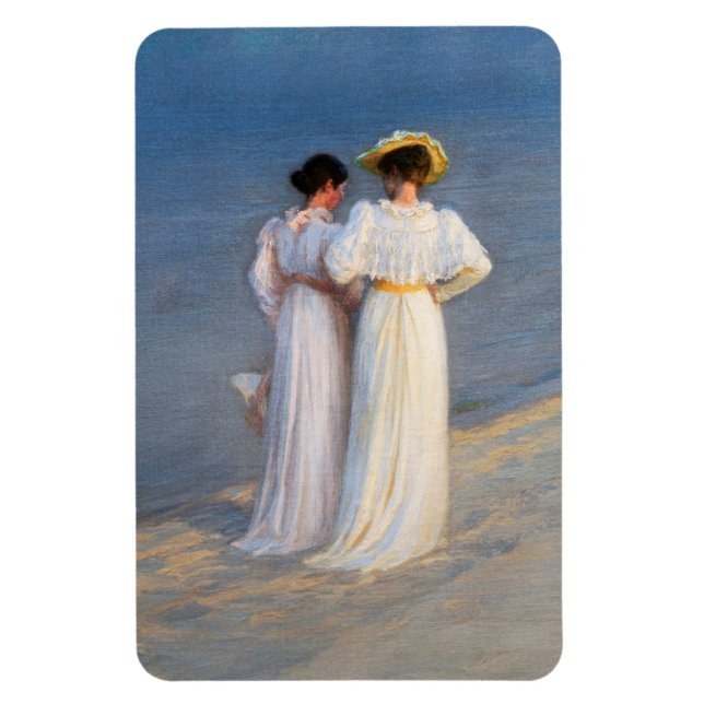 Kroyer - Sommer-Abend am Skagen Beach Closesion Magnet (Vertikal)
