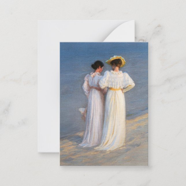 Kroyer - Sommer-Abend am Skagen Beach Closesion Mitteilungskarte (Vorderseite)