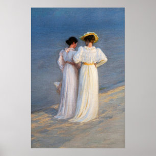 Kroyer - Sommer-Abend am Skagen Beach Closesion Poster