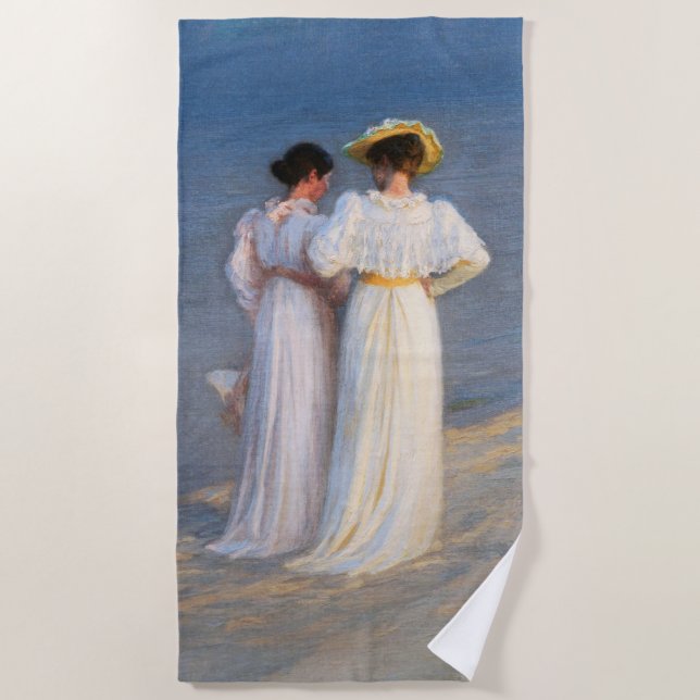 Kroyer - Sommer-Abend am Skagen Beach Closesion Strandtuch (Vorderseite)
