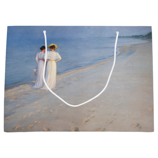 Kroyer - Sommer-Abend am Skagen Beach Große Geschenktüte (Vorderseite)