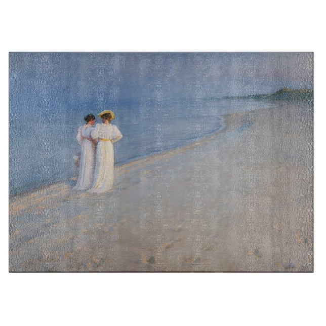 Kroyer - Sommer-Abend am Skagen Beach Schneidebrett (Vorderseite)