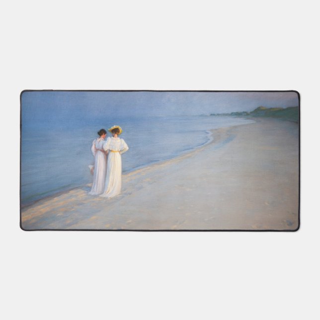 Kroyer - Sommer-Abend am Skagen Beach Schreibtischunterlage (Vorderseite)