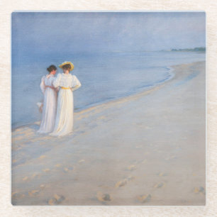 Kroyer - Sommerabend am Strand von Skagen Glasuntersetzer