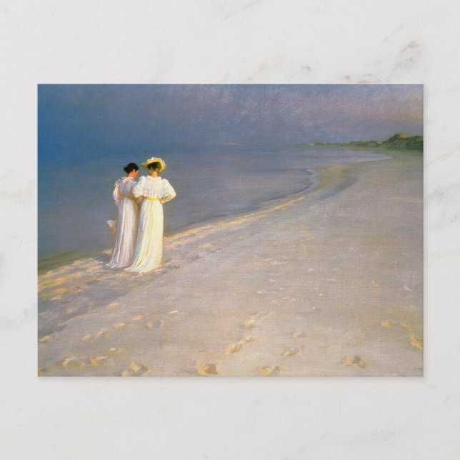 Kroyer's "Summer Afternoon on Skagen Beach" Postkarte (Vorderseite)