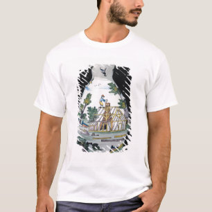 Krug, der den Bau von a darstellt T-Shirt