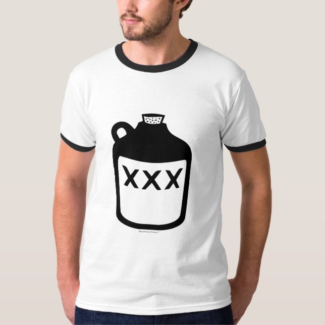 Krug des Mondenscheins - Schwarzes T-Shirt (Vorderseite)