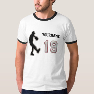 Krug-Uniform der Nr.-19 - coole Baseball-Stiche T-Shirt