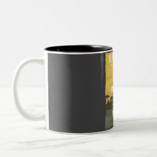 Kruger National Park Travel Poster Südafrika Zweifarbige Tasse