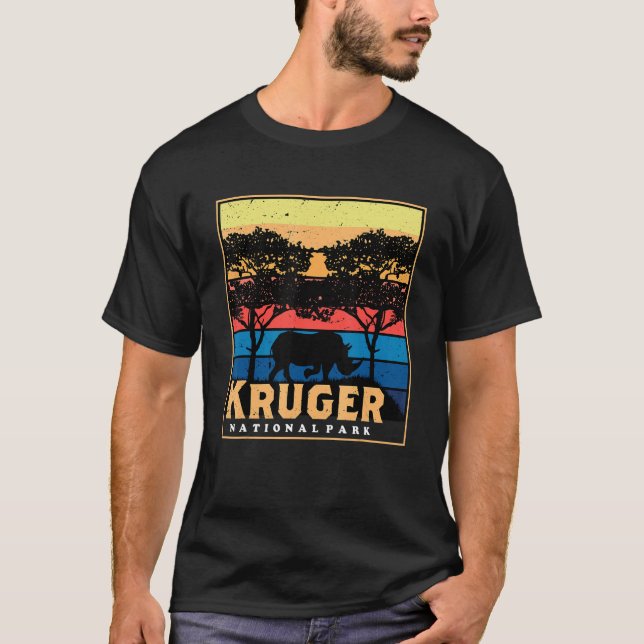 Kruger Nationalpark Safari Rhino Afrika Grosses Fü T-Shirt (Vorderseite)