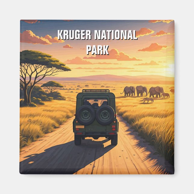 Kruger Nationalpark Südafrika Magnet (Vorne)