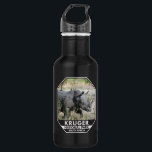 Kruger Nationalpark Südafrika Rhino Edelstahlflasche<br><div class="desc">Krüger National Park Aquarellgestaltung. Die hohe Dichte der Wildtiere des Parks umfasst die Big 5: Löwen,  Leoparden,  Nashörner,  Elefanten und Büffel.</div>