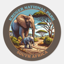 Kruger Nationalpark Südafrika Runder Aufkleber