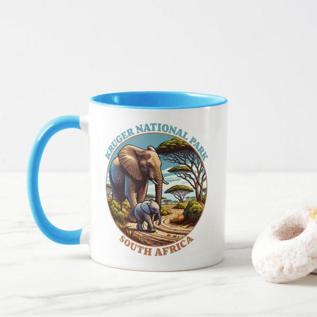 Kruger Nationalpark Südafrika Tasse (Mit Donut)
