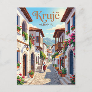 Krujë Alte Basar Gasse Albanien Postkarte