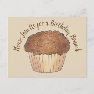 Krümel-Muffin-Frühstücks-Brunch-Party-Einladung Postkarte